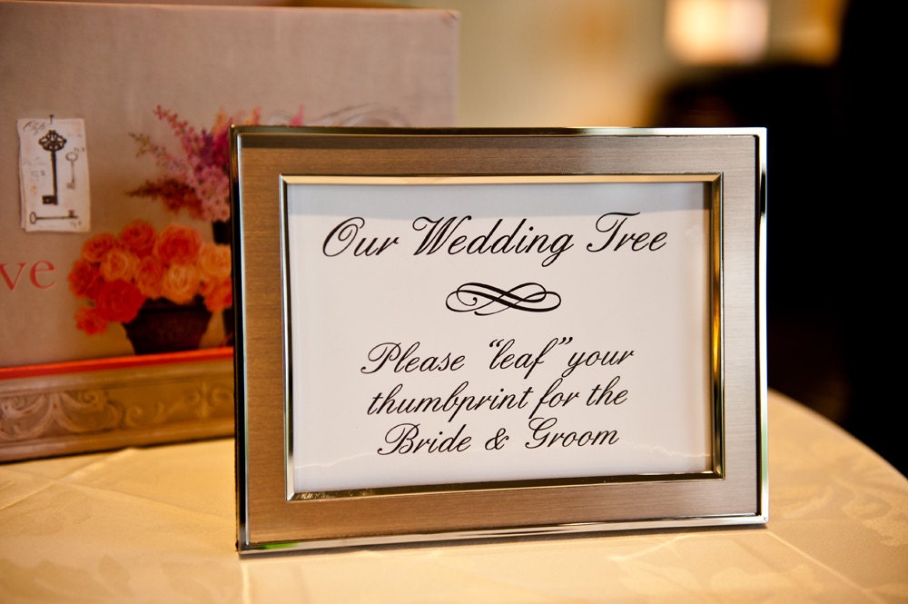 Savannah Live Oak Thumbprint Tree Wedding Guestbook Alternative MEDIUM