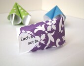 Origami Fortune Cookies - Multi Colored - Set of 10