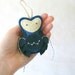 CASSIOPEIA Star Gazing Owl Ornament // Embroidered Felt Owl // in Midnight Blue by OrdinaryMommy on Etsy