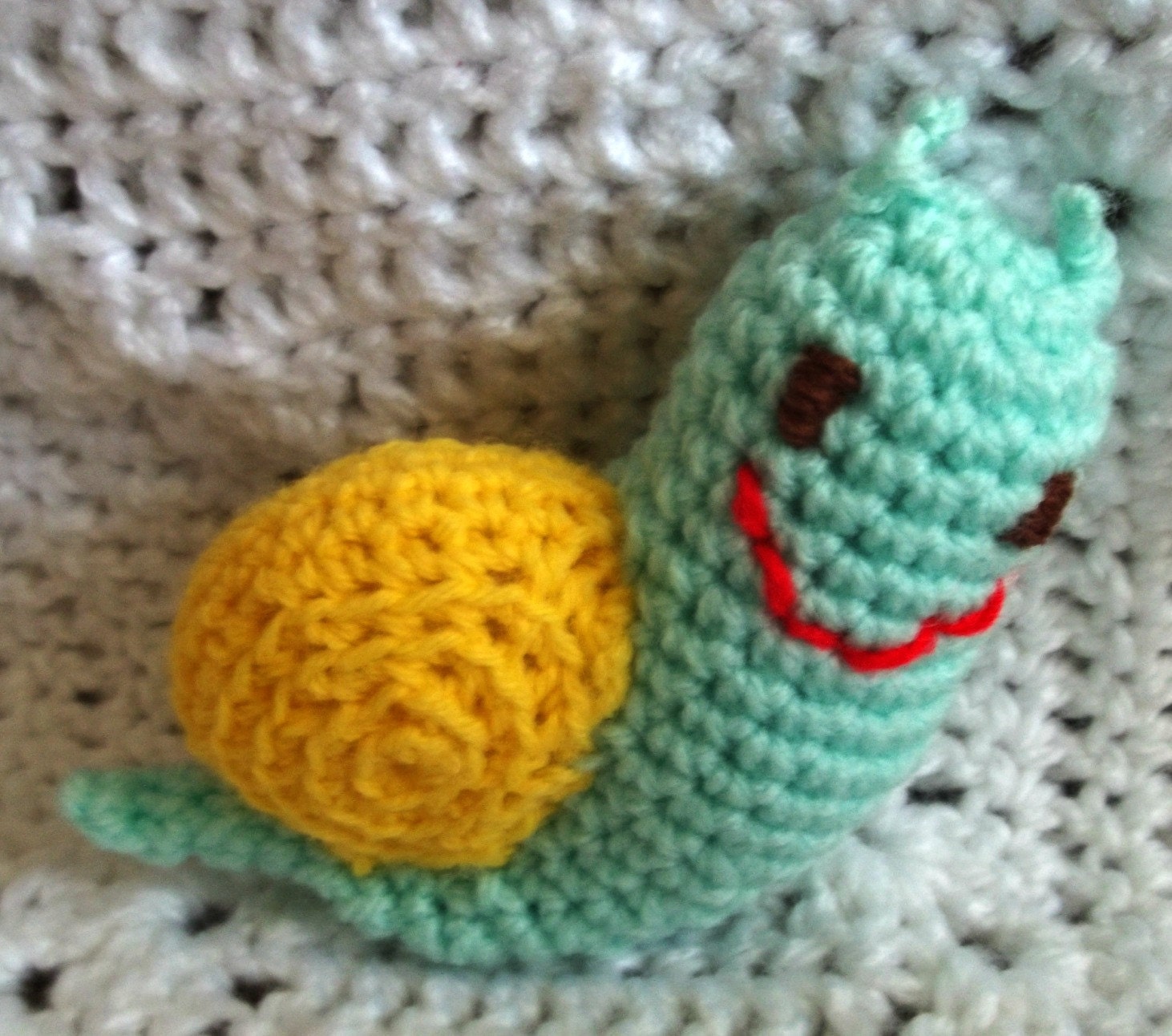 Crochet Snail - Handmade Baby Gift - Stuffed Animal