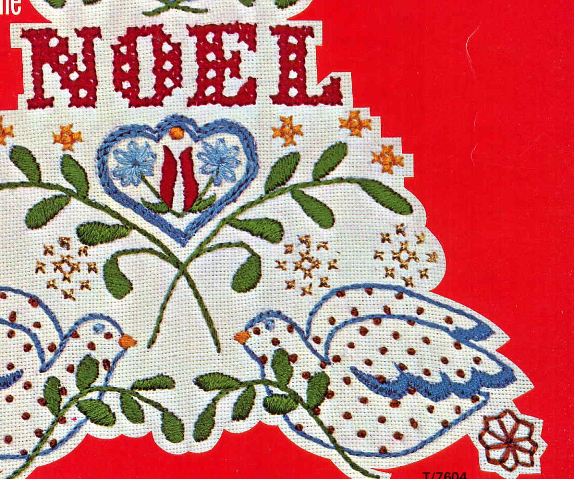 Vintage mccalls iron on christmas embroidery by allsfairyvintage