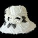 womens cloche hat, bucket hat, summer cloche hat in white and black is - "A Bucket of FUN"