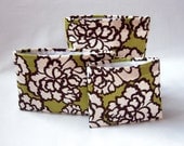 Reusable Snack Bags and Reusable Sandwich Bag - Set of 3 Reusable Lunch Bags - Fun Flowers - Eco Freindly Bag Set