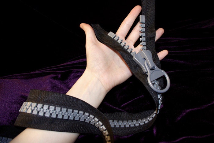 EXTRA-LARGE long grey no.20 costume ZIPPER by orgXIIIorg
