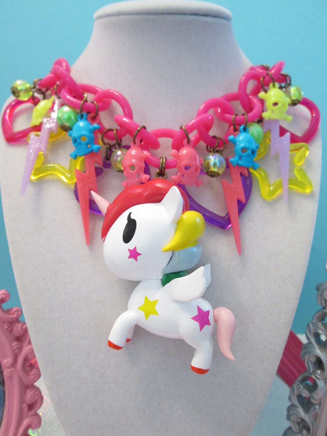 Kawaii Unicorn Charm Necklace