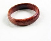 Rare Hand Carved Pink Ivory Wood Ring