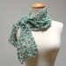 sea mist . organic cotton handknit scarf eco friendly fashion accessories seafoam jade sage green