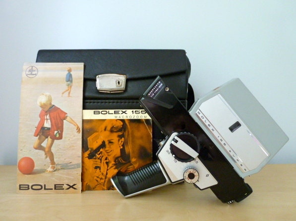 Vintage Bolex 155 Macrozoom Super 8mm Camera with Multitrix Titling Mount
