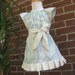 ROWAN - Girls Peasant Dress - Fleur en Bleu - Ready to Ship - Size 2T -SALE