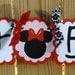 Happy Birthday Banner- Minnie Mouse in Classic Red