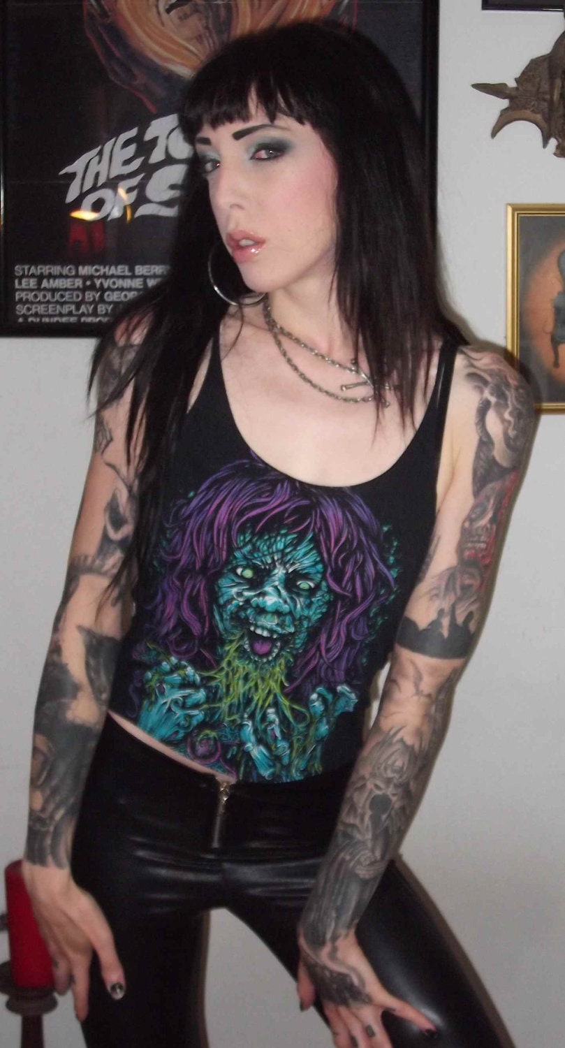The Exorcist Girls Lace Horror Tail Tank Top