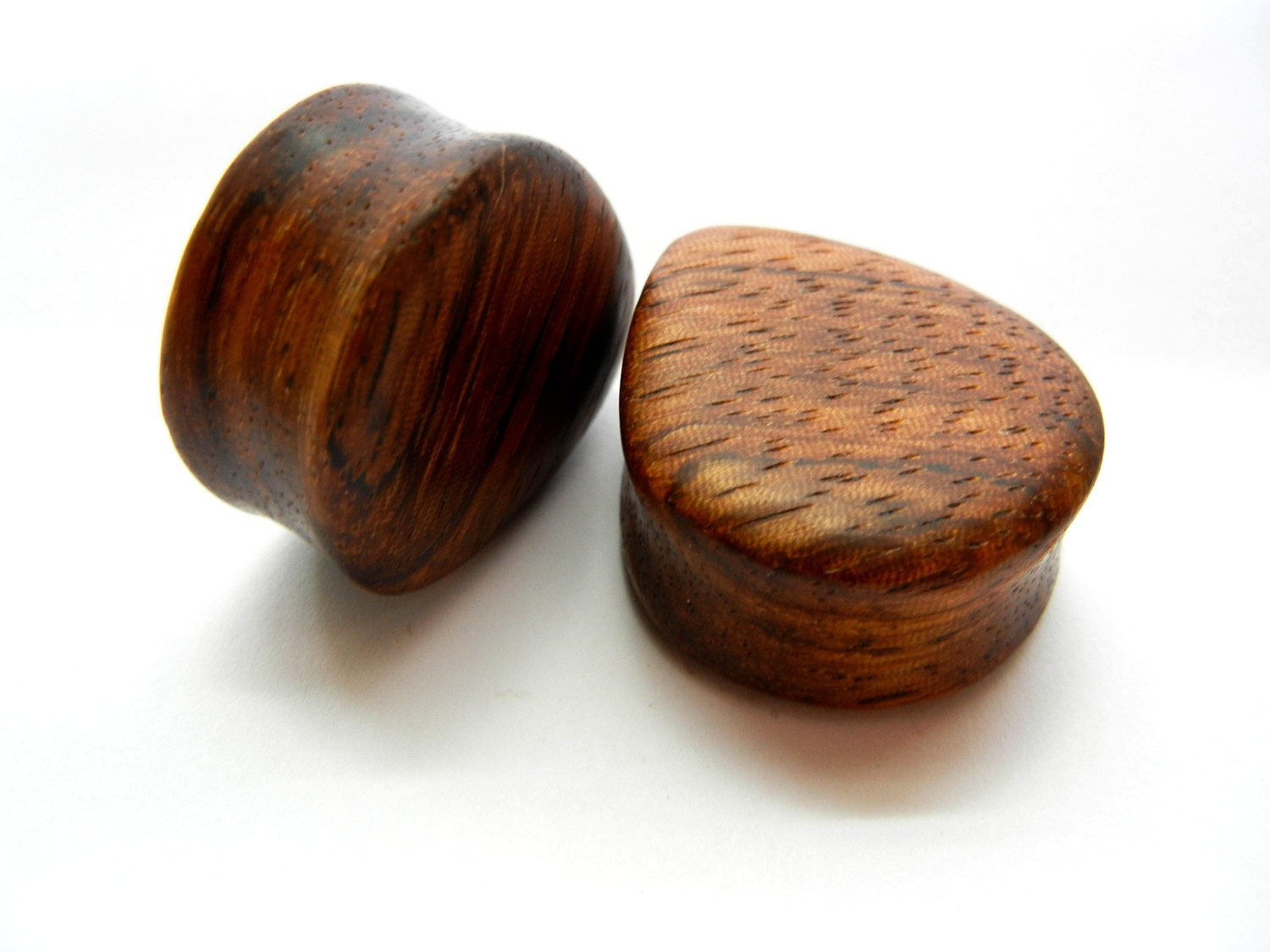 28 mm zebrawood raindrop shape solid DF plugs