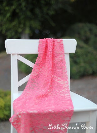 Stretch Lace Wrap - Melon...newborn photography prop...newborn wrap