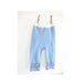 sky blue longies - wool baby pants - beading details - organic merino waistband - extra wet zone layer - large