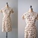 linen 1950s dress / vintage 50s dress / Continuous Burst dress