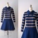 1960s dress / 60s dress / mod / Rugby Stripe dress