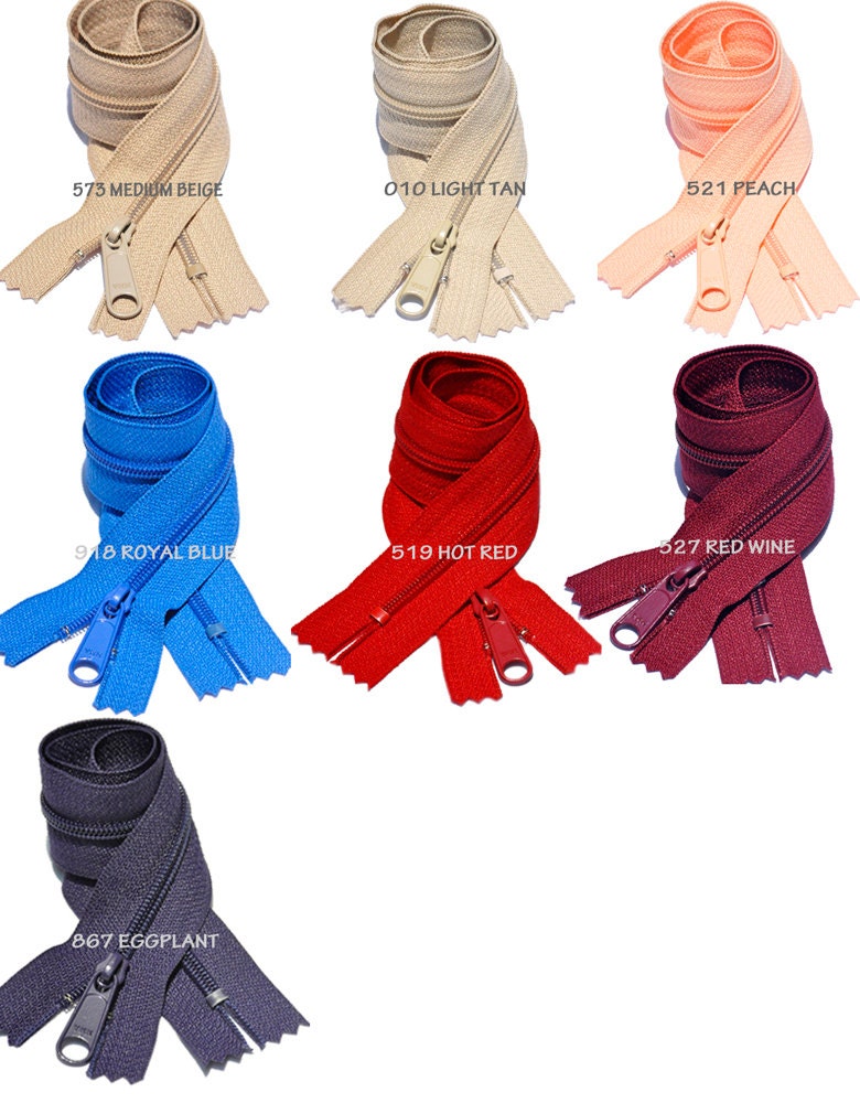 18 Inch 4.5 YKK Long Pull Handbag Zippers  Your Choice of 4 Colors (by Each) Select Color