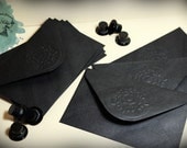 BLACK Embossed Envelopes Set of 10 Units