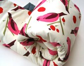 Organic Preschool Nap Mat - Non-Toxic, Eco-Friendly Modern Kids Toddler School Nap Pad in Sweet  Pink Birds