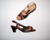 Vintage Shoes Earthtone Slingbacks