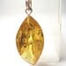 Pendant, handmade of a Baltic amber with 3 fossils of insects. (EK65)