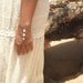 Slave Bracelet Hand Bracelet Piece Hipster Bronze Chain Bohemian Mother Pearl Beads Triangle Hand Jewelry Bridal