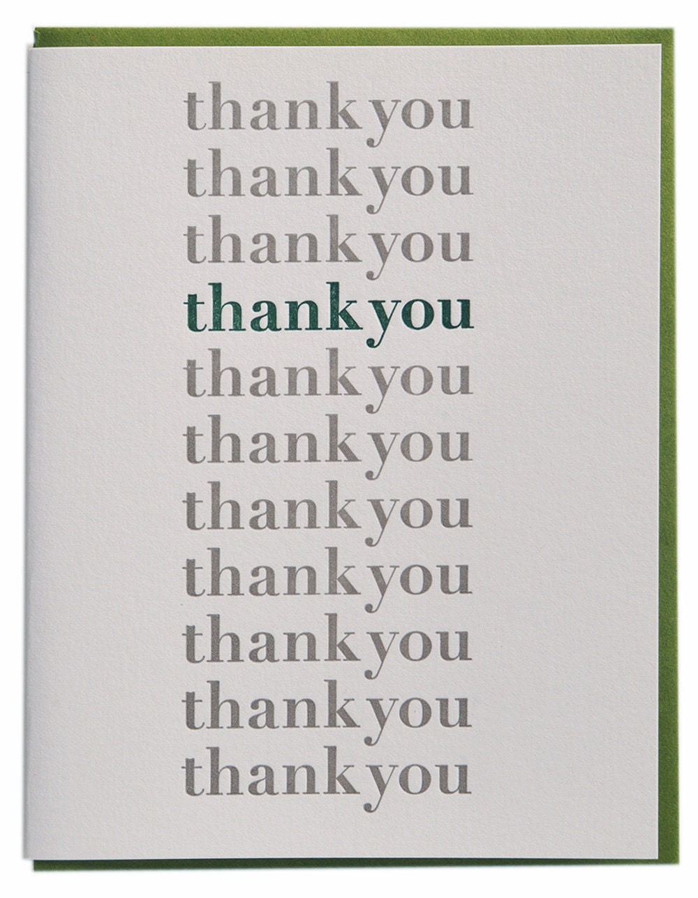 Six Letterpress Printed Thank You Cards