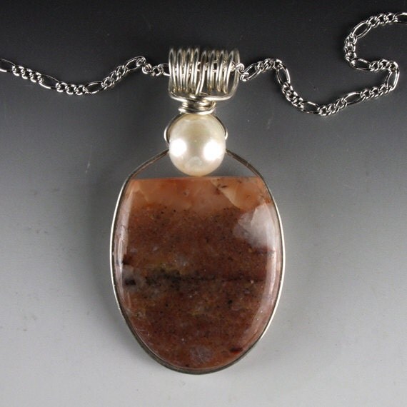 Pudding Stone Puddingstone Stone Wire Wrapped by SincerelyEarth