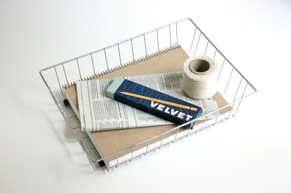 Vintage Industrial Paper Tray