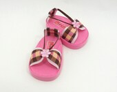 american girl doll sandals fit 18" dolls pink brown