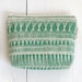 medium cotton zip pouch - Teal Market Weave