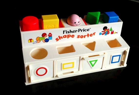 Fisher Price Shape Sorter Vintage Toy Original shapes by ByKary