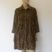 Vintage Grunge Dress, 80's Leopard Print Corduroy Grunge Dress