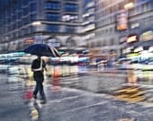 Rainy Night in NYC - 11" x 14" metallic print