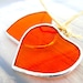 Hearts Stained Glass Twins Suncatchers ORANGE BLUE Easter Mothers Day Valentines Christmas Gifts Wedding Favors I Love You