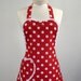 Cute Womans Apron (Holiday Edition) Sweet Heart Womans Full Apron (Red)