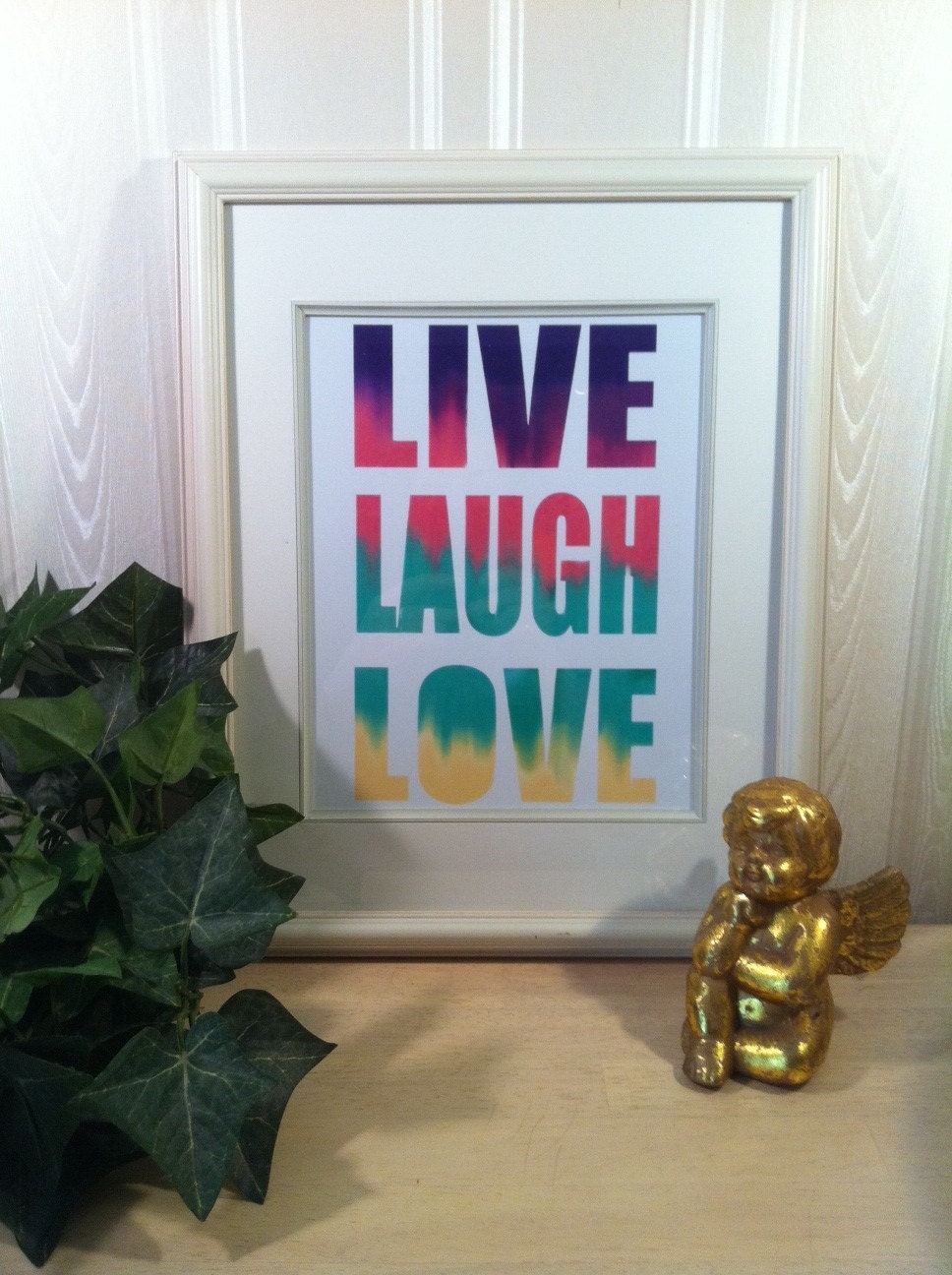 Inspirational quote print, Typography poster, Retro,Gift Ideas, Motivational print,kitchen art print,live laugh love,wedding gift