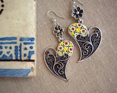 Portugal Antique Tile Replica Yellow and Red from Ovar (see photos of actual facade) in Heart of Minho
