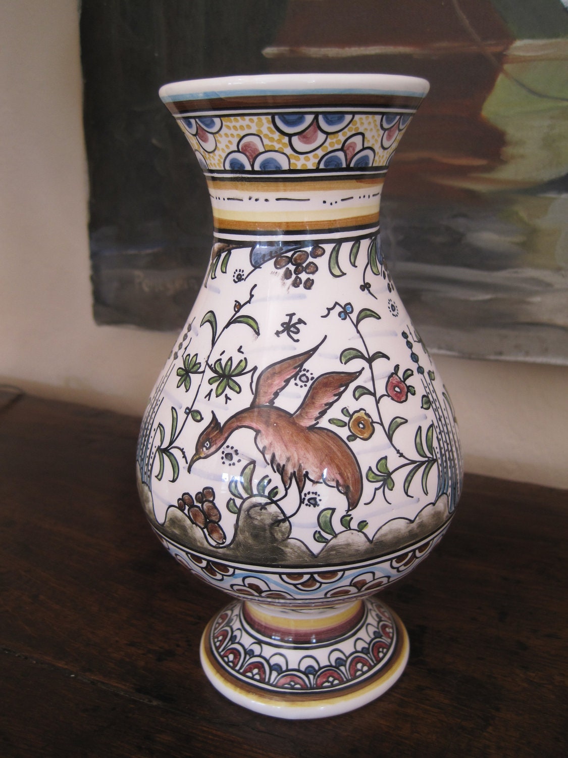 Hand Painted Vase Made In Portugal Hand Painted Vase Made In Portugal