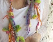 scarf enchanted forest fiber braid lariat - fairy party