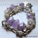 royal aspirations amethyst crystal pandora triples cuff  charm bracelet