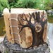 Coptic stich rustic wood journal 7 1/2 x 6 Tree of Life