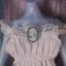 Tiny Blue and Silver Cameo Brooch Pin Doll Jewelry Monster High Silkstone Barbie Fashion Royalty Tyler Gene Momoko Blythe BJD MSD