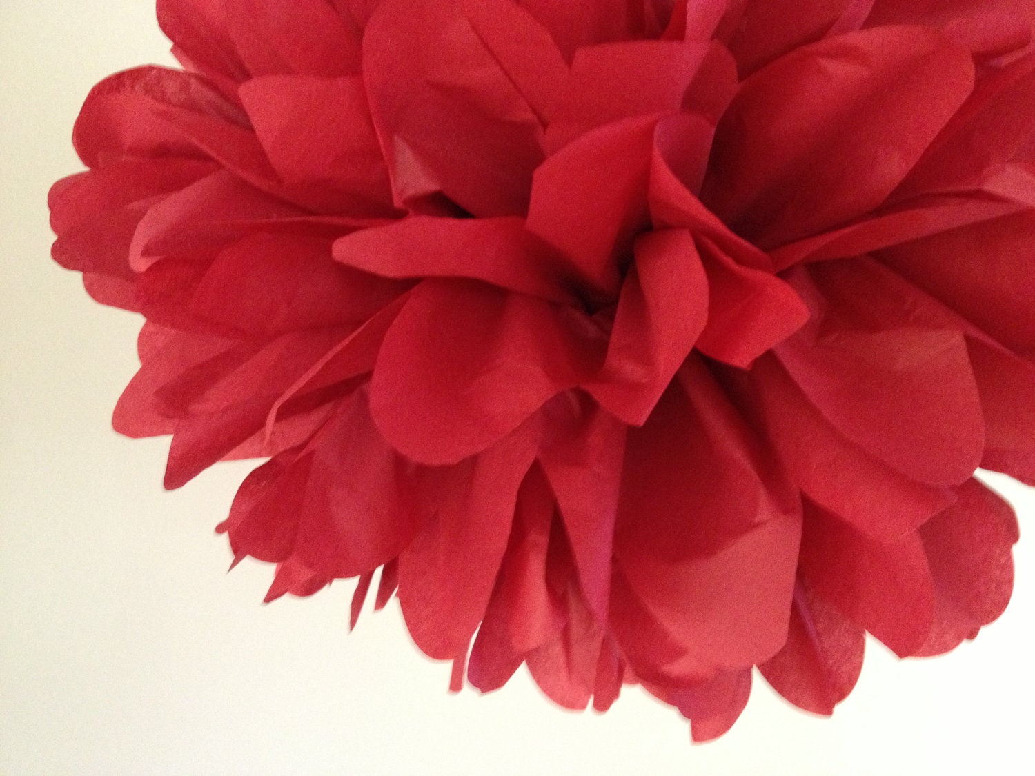 Oxblood ... 1 tissue paper pom // graduation party // wedding decorations // anniversary // housewarming party Il_570xn