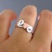 Custom Initial Sweetheart Stack Rings, Sterling Silver Rings, Personalized Rings, Set Of Three