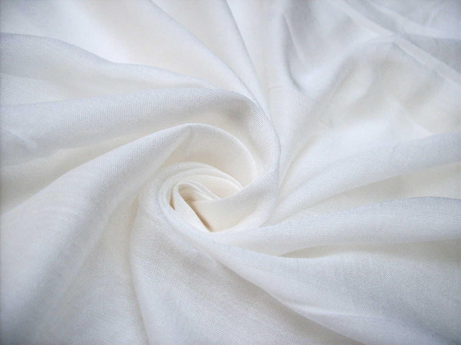 Sheer Tencel, Pure White, 52" Wide TREASURY ITEM