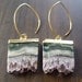 Amethyst Stalactite Druzy Earrings 14k Gold