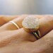 Vanilla Druzy Gold Ring - White Crystals