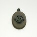 Victorian Mourning Necklace Pendant. Antique Vulcanite . Music Lyre Birds Star .