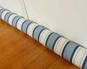 Draft Stopper, Draft Excluder, Blue, White, Stripes. 45.